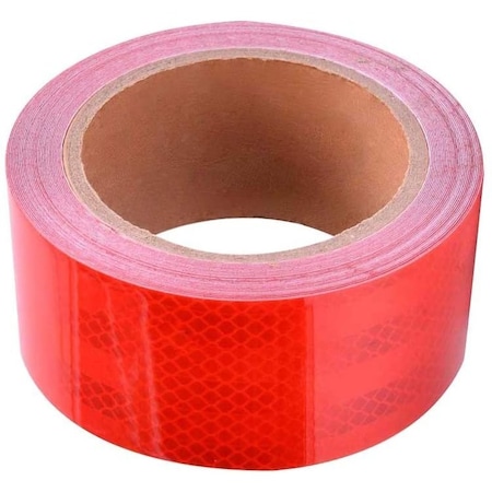 Abrams 2" in x 30' ft Diamond Trailer Truck Conspicuity DOT Class 2 Reflective Safety Tape - Red DOTC2 2 x 30-R
